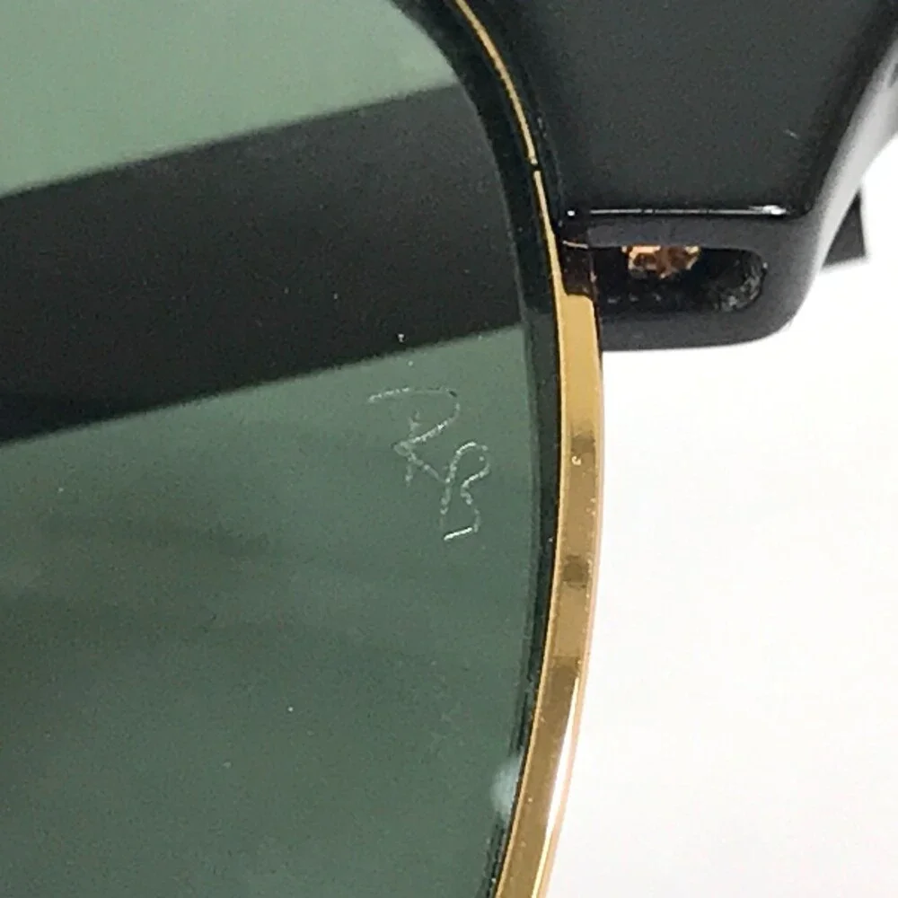 Ray-Ban Sunglasses RB3016 CLUBMASTER 901/58 Black Gold with G-15 Green Polarized